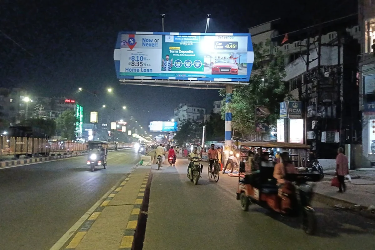Malda Town - Board 01 - NEAR MALDA RATHBARI MORE - View 2 (30'X10', FRONT-LIT, Both Side)
